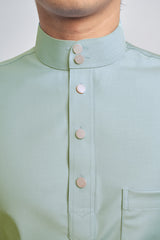 Patawali Classic Fit Baju Melayu Cekak Musang - Mint Green