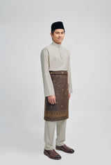 Patawali Classic Fit Baju Melayu Cekak Musang - Light Olive