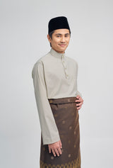 Patawali Classic Fit Baju Melayu Cekak Musang - Light Olive