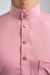 Patawali Classic Fit Baju Melayu Cekak Musang - Dusty Pink