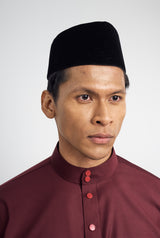 Patawali Classic Fit Baju Melayu Cekak Musang - Mahogany Red