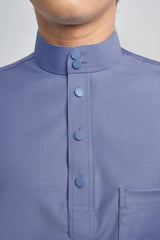 Patawali Classic Fit Baju Melayu Cekak Musang - Stone Blue