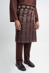 Patawali Classic Fit Baju Melayu Cekak Musang - Dark Brown