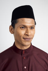 Patawali Classic Fit Baju Melayu Cekak Musang - Burgundy Red