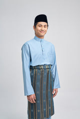 Patawali Classic Fit Baju Melayu Cekak Musang - Light Blue