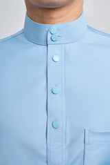 Patawali Classic Fit Baju Melayu Cekak Musang - Light Blue