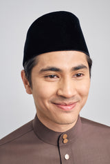 Patawali Classic Fit Baju Melayu Cekak Musang - Espresso