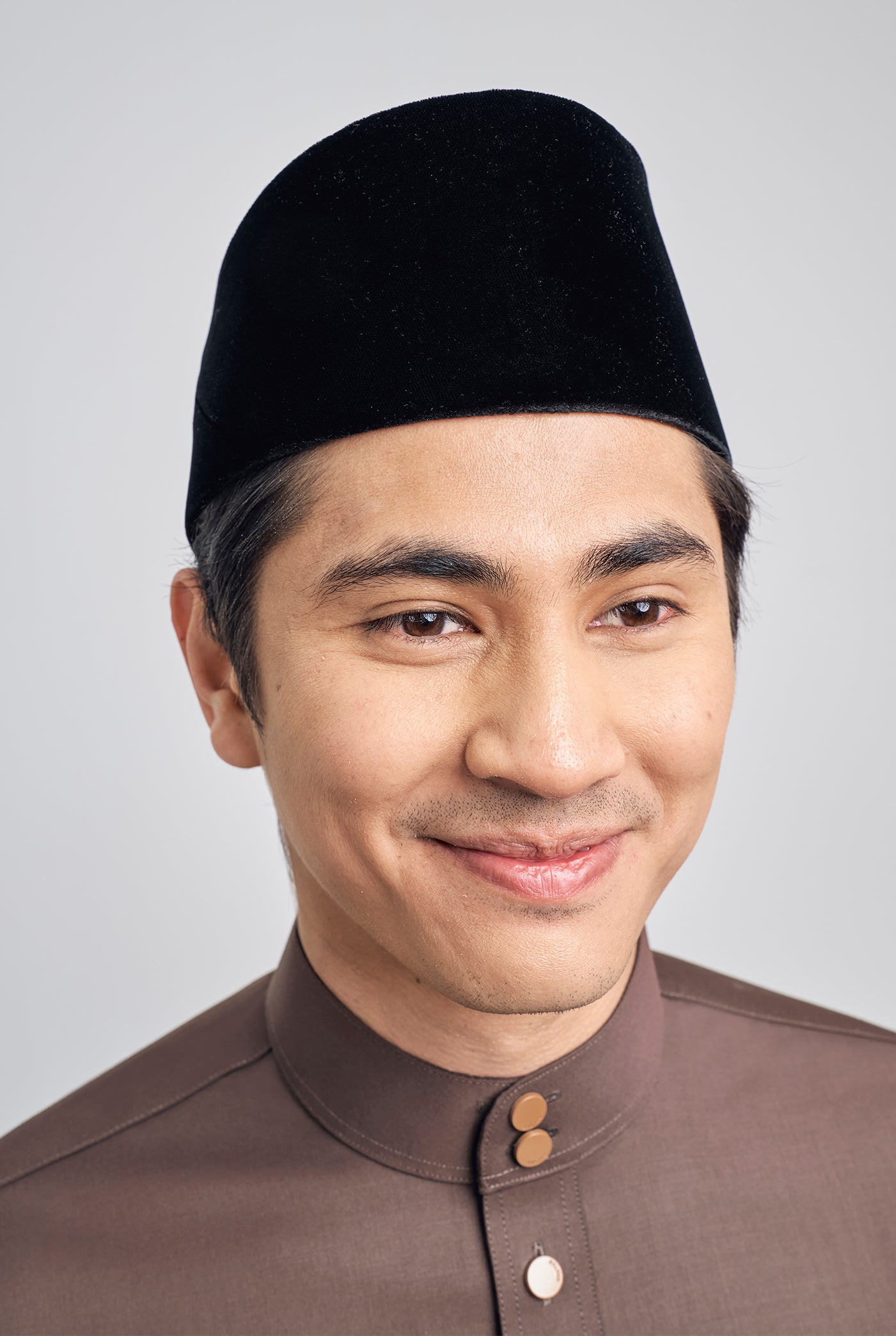 Patawali Classic Fit Baju Melayu Cekak Musang - Espresso