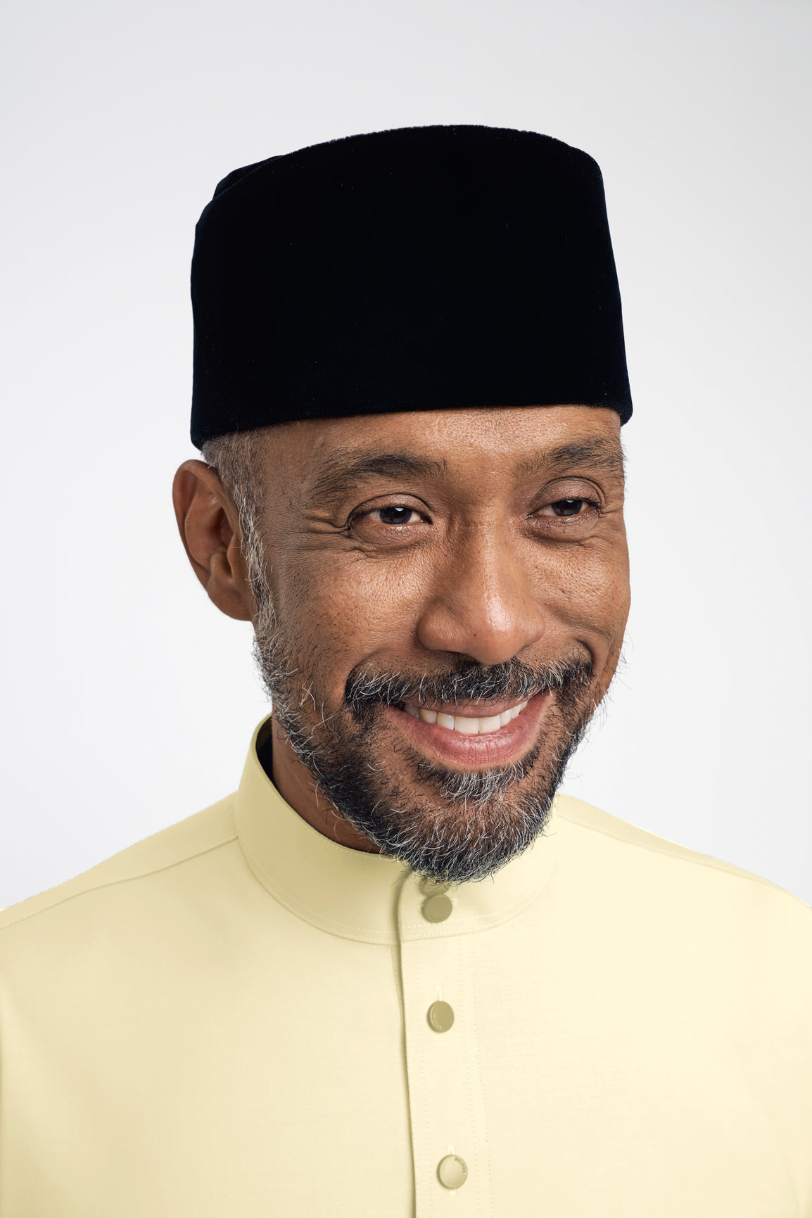 Patawali Modern Fit Baju Melayu Cekak Musang - Kuning Langsat