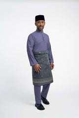 Patawali Modern Fit Baju Melayu Cekak Musang - Purple Yam