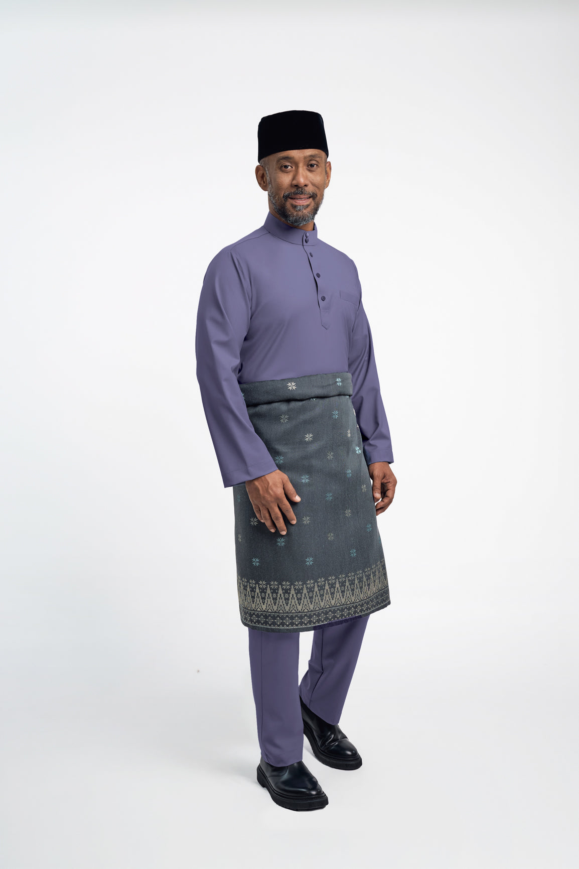 Patawali Modern Fit Baju Melayu Cekak Musang - Purple Yam