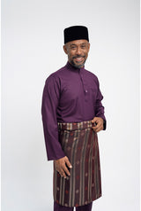 Patawali Modern Fit Baju Melayu Cekak Musang - Dark Purple