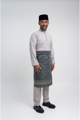 Patawali Modern Fit Baju Melayu Cekak Musang - Ash Grey