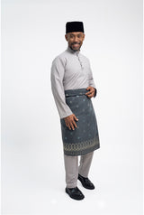 Patawali Modern Fit Baju Melayu Cekak Musang - Ash Grey