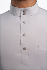 Patawali Modern Fit Baju Melayu Cekak Musang - Ash Grey