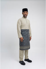 Patawali Modern Fit Baju Melayu Cekak Musang - Light Taupe