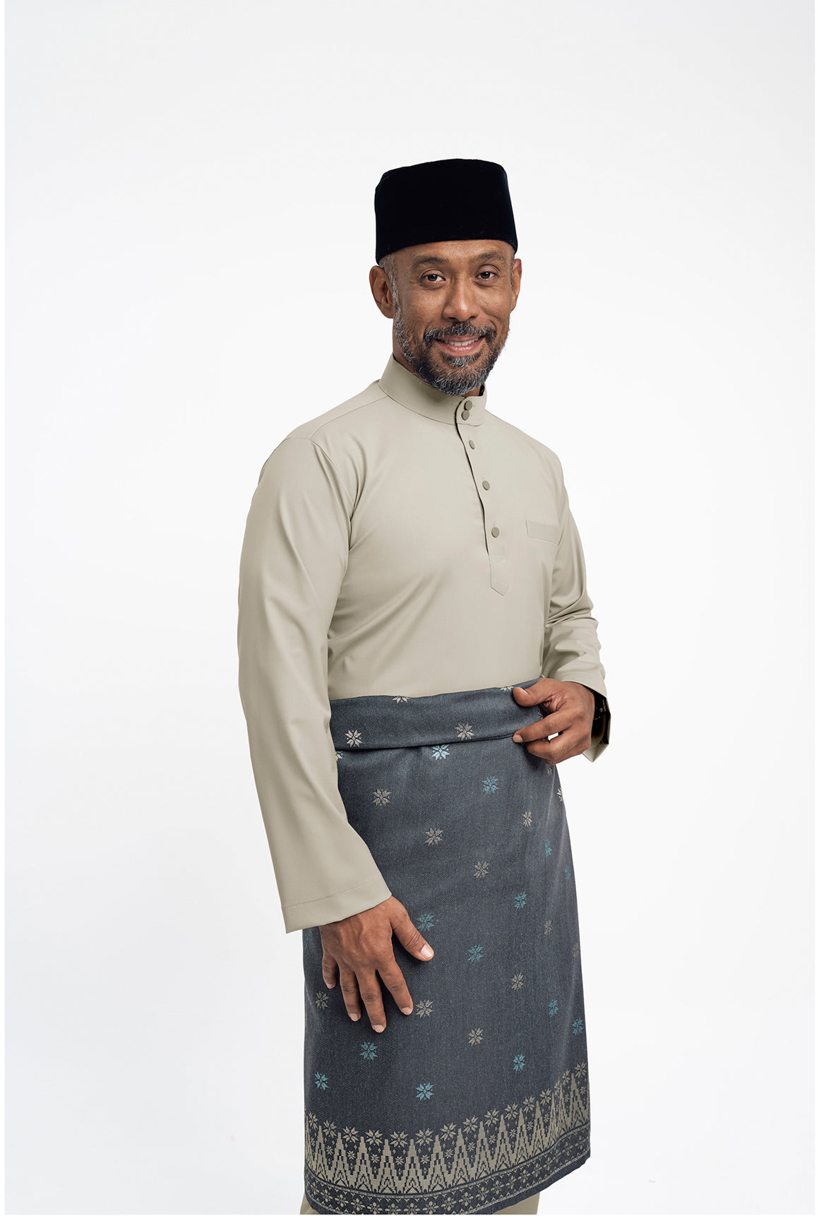 Patawali Modern Fit Baju Melayu Cekak Musang - Light Taupe
