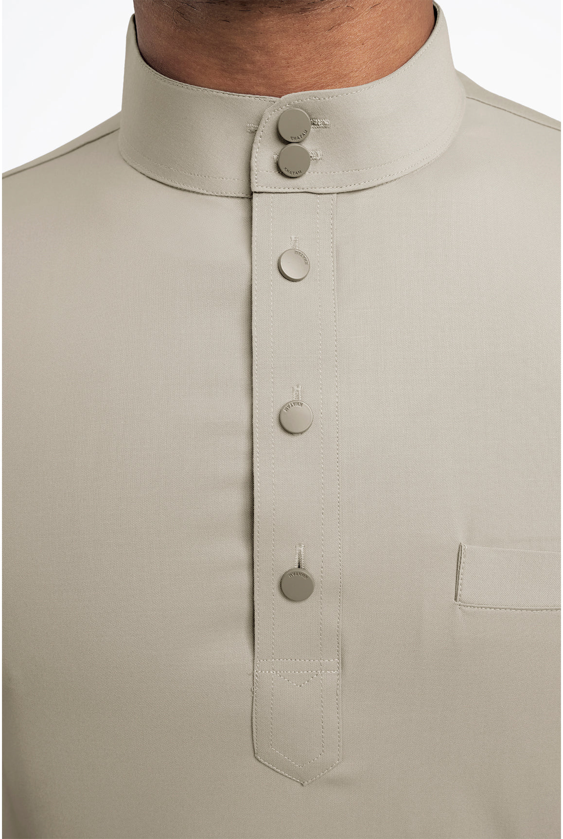 Patawali Modern Fit Baju Melayu Cekak Musang - Light Taupe