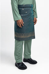 Patawali Modern Fit Baju Melayu Cekak Musang - Grass Green