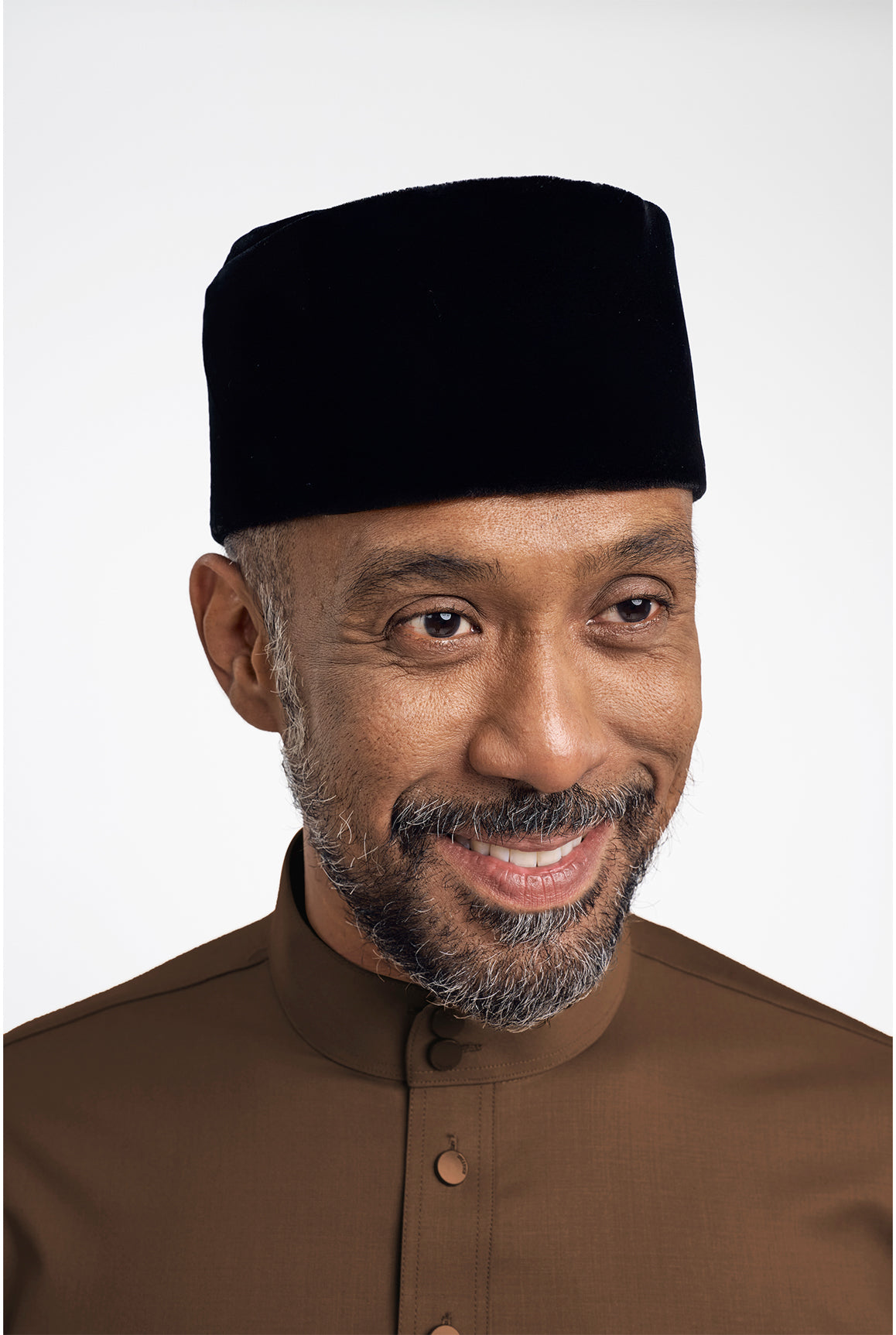 Patawali Modern Fit Baju Melayu Cekak Musang - Coffee Brown