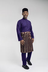 Patawali Modern Fit Baju Melayu Cekak Musang - Dark Indigo