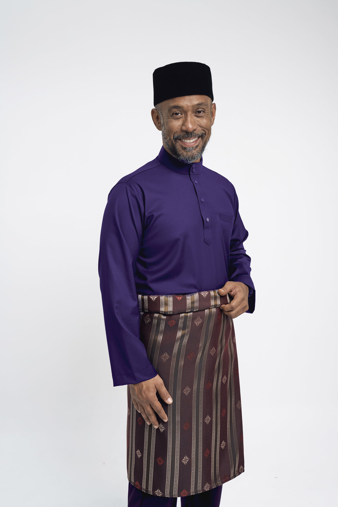 Patawali Modern Fit Baju Melayu Cekak Musang - Dark Indigo