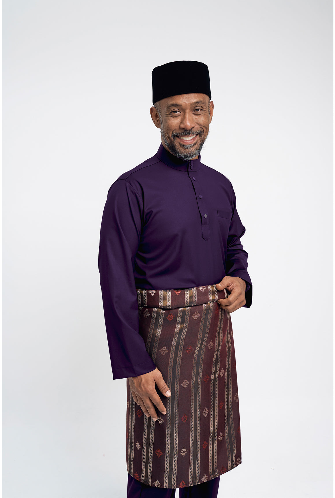 Patawali Modern Fit Baju Melayu Cekak Musang - Dark Indigo