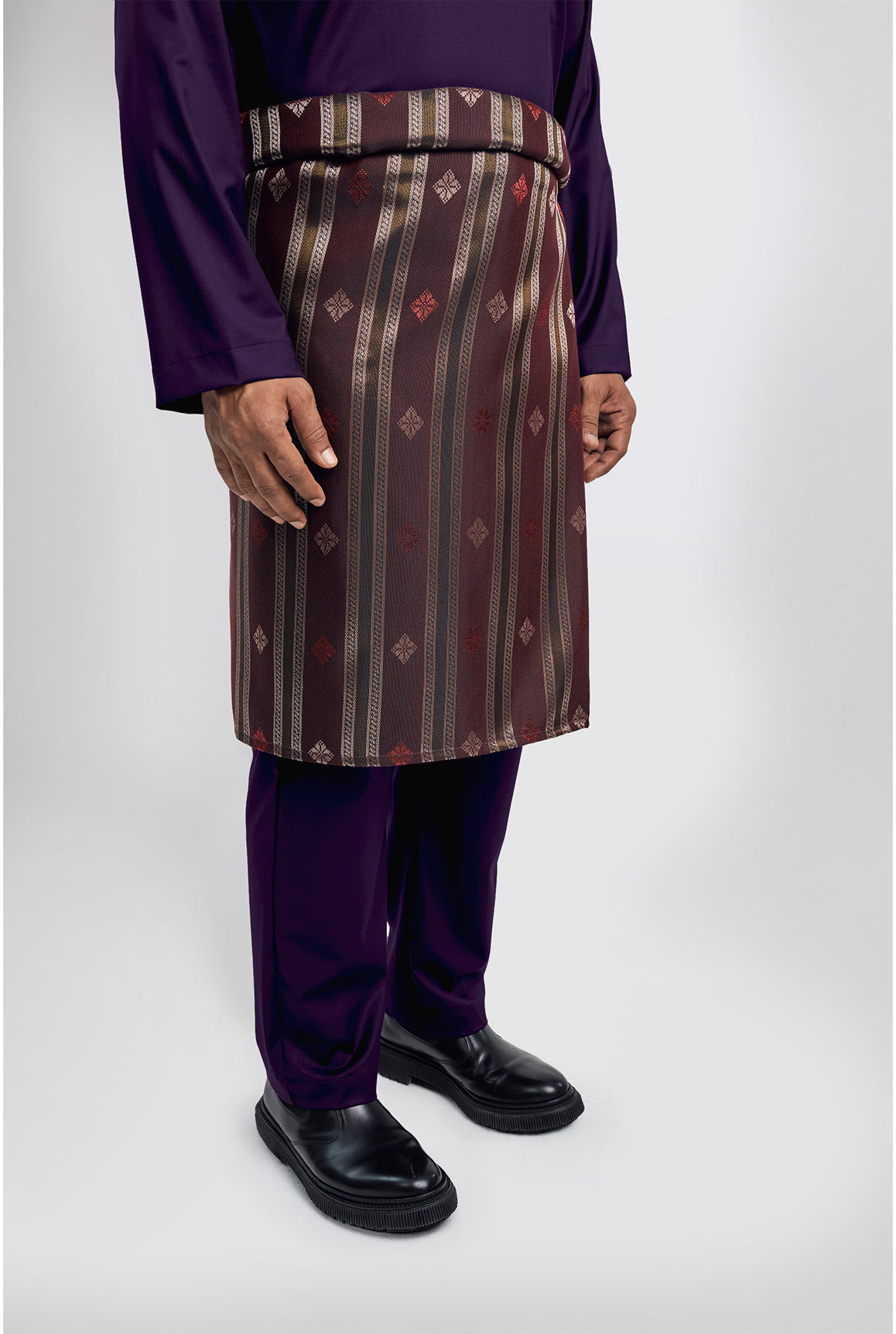 Patawali Modern Fit Baju Melayu Cekak Musang - Dark Indigo