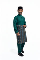 Patawali Modern Fit Baju Melayu Cekak Musang - Emerald Green