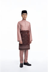 Patawali Modern Fit Baju Melayu Cekak Musang - Dusty Pink