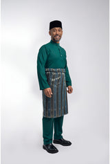 Patawali Modern Fit Baju Melayu Cekak Musang - Emerald Green