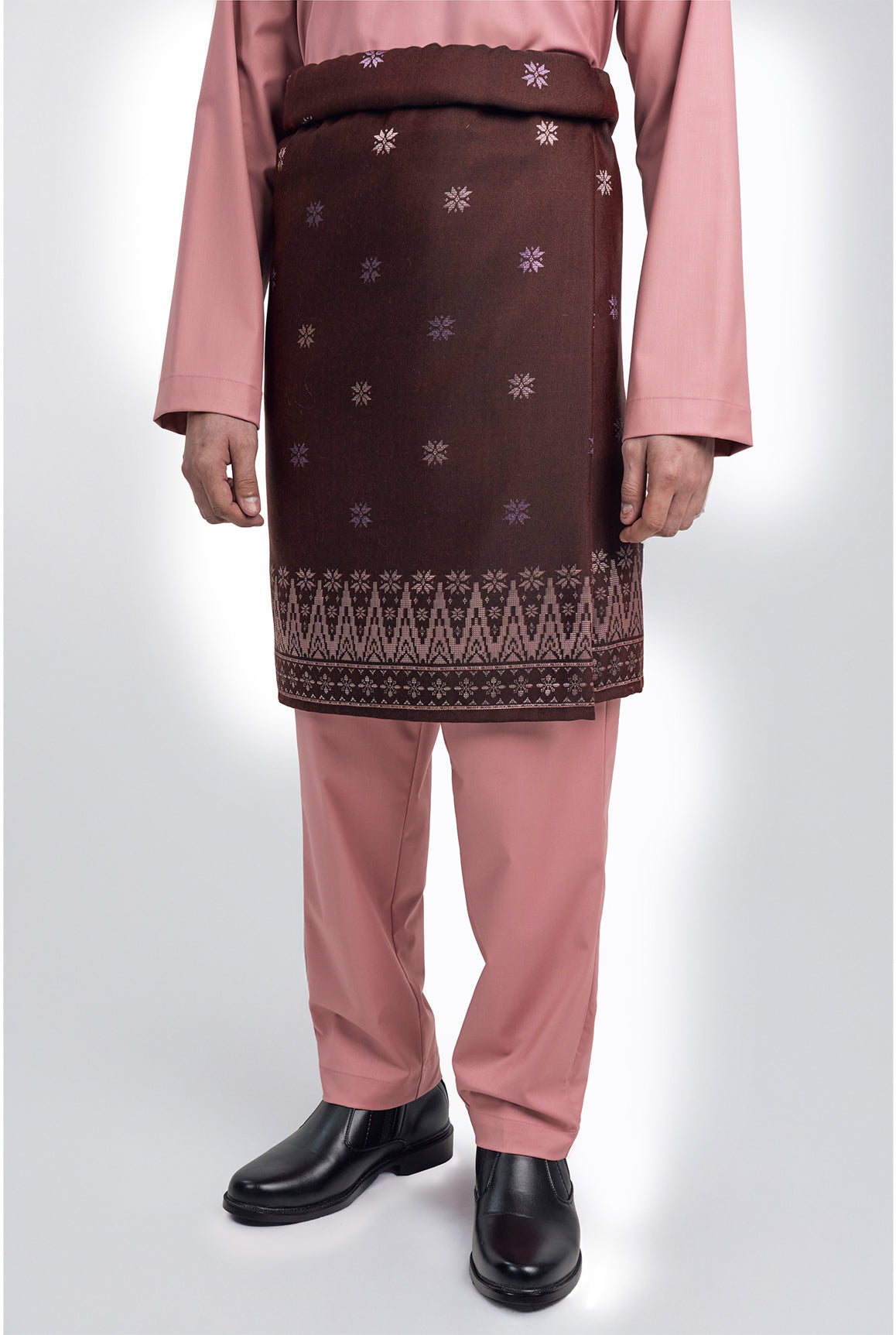 Patawali Modern Fit Baju Melayu Cekak Musang - Dusty Pink