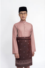 Patawali Modern Fit Baju Melayu Cekak Musang - Smokey Pink