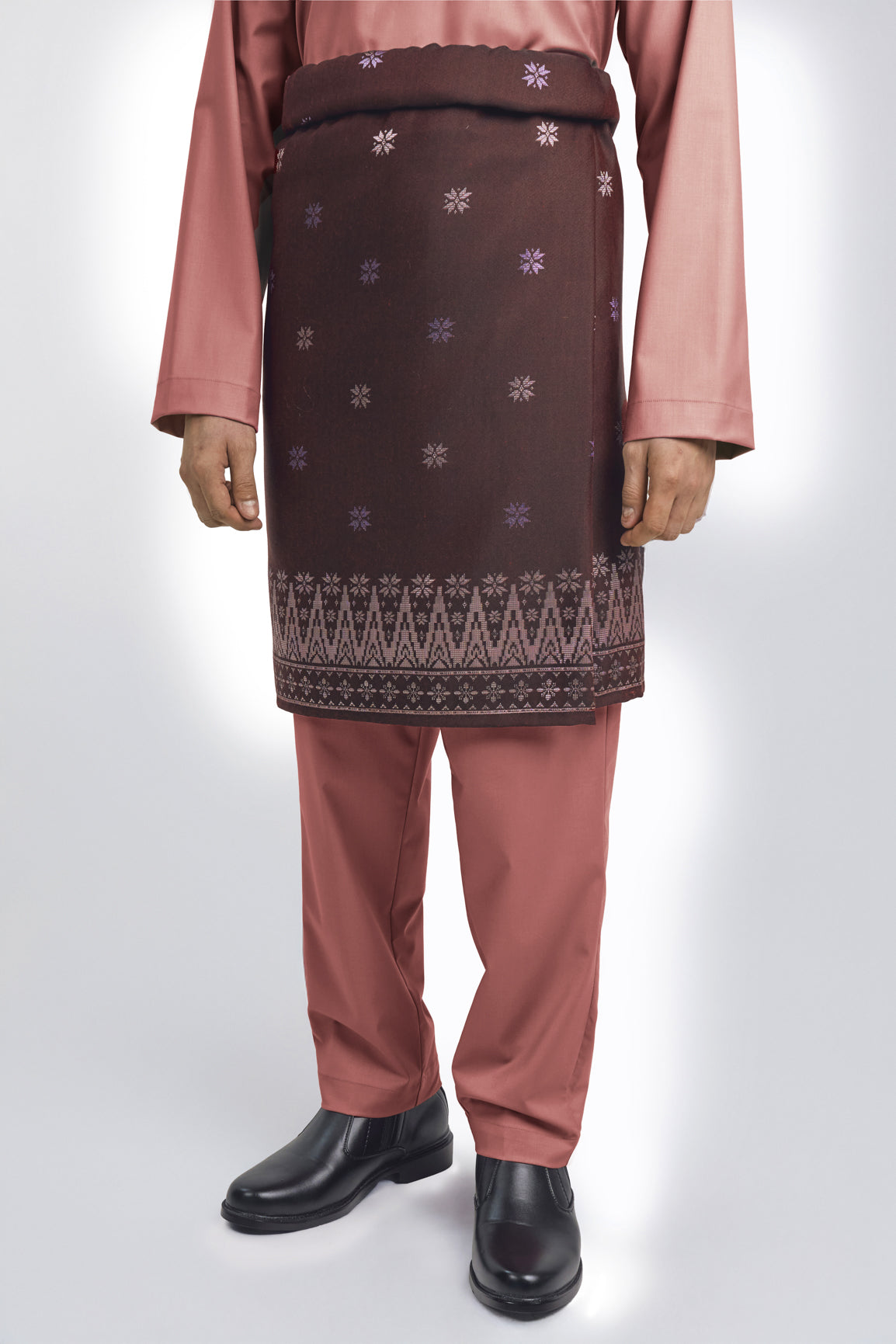 Patawali Modern Fit Baju Melayu Cekak Musang - Smokey Pink
