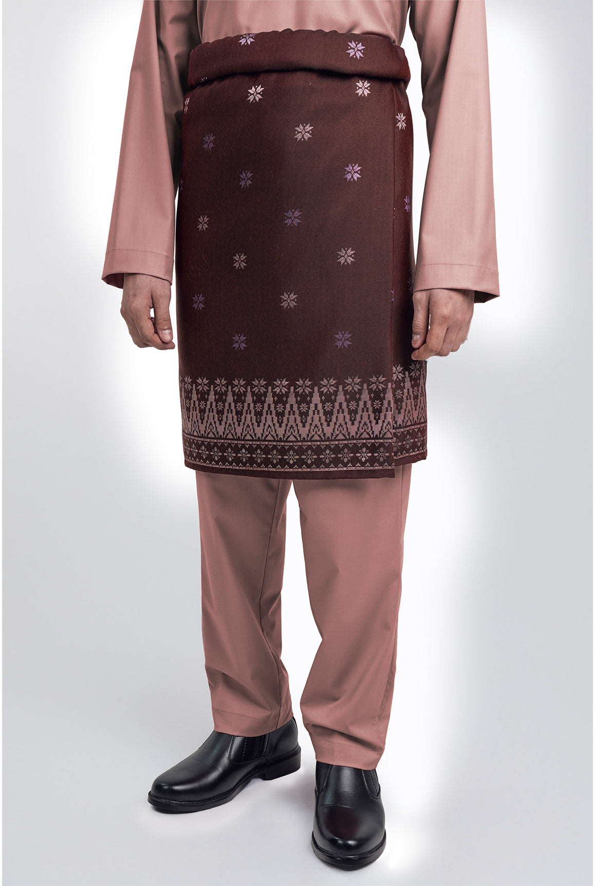 Patawali Modern Fit Baju Melayu Cekak Musang - Smokey Pink