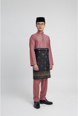 Patawali Modern Fit Baju Melayu Cekak Musang - Dark Rose