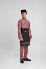 Patawali Modern Fit Baju Melayu Cekak Musang - Dark Rose
