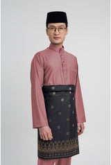 Patawali Modern Fit Baju Melayu Cekak Musang - Dark Rose