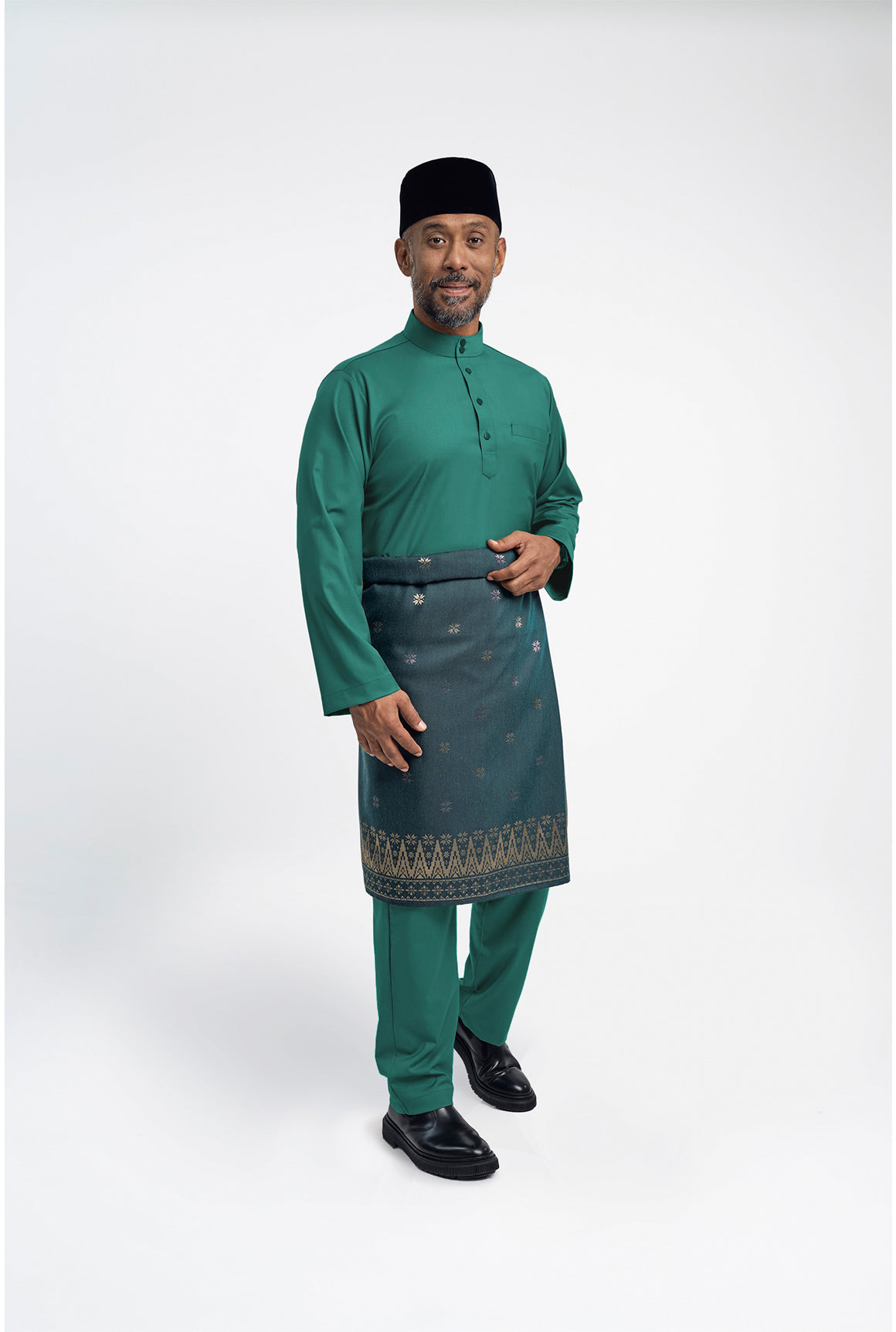 Patawali Modern Fit Baju Melayu Cekak Musang - Turquoise