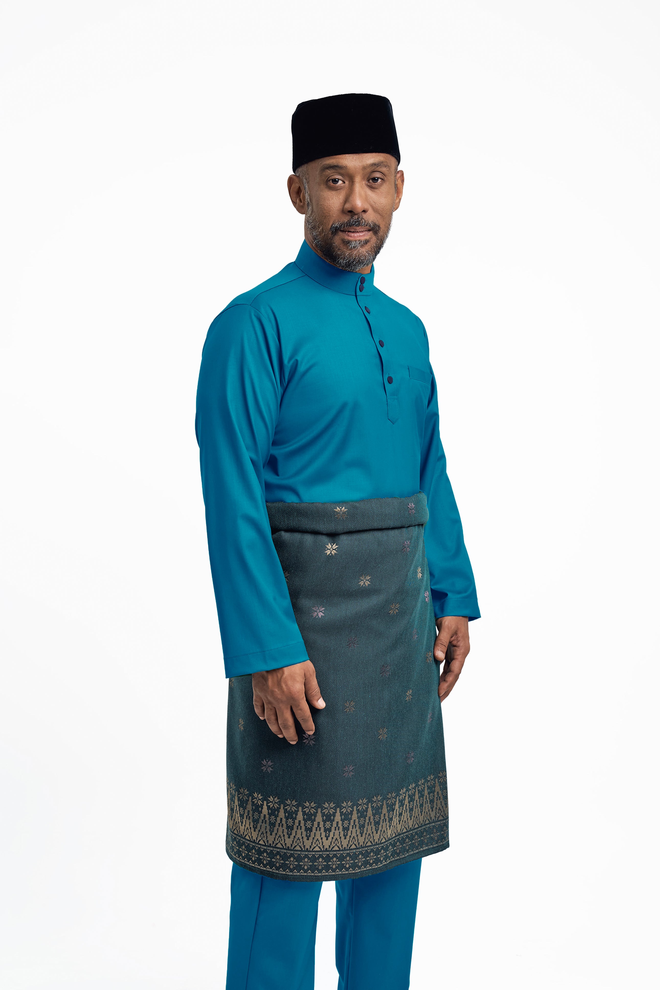 Patawali Modern Fit Baju Melayu Cekak Musang - Turquoise