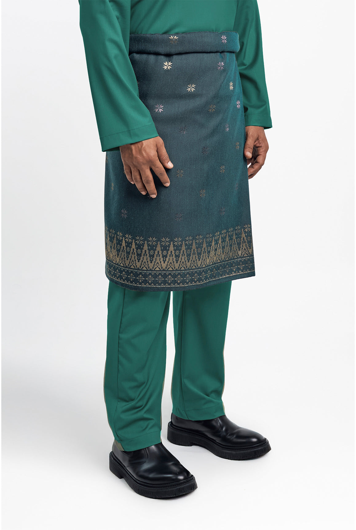 Patawali Modern Fit Baju Melayu Cekak Musang - Turquoise