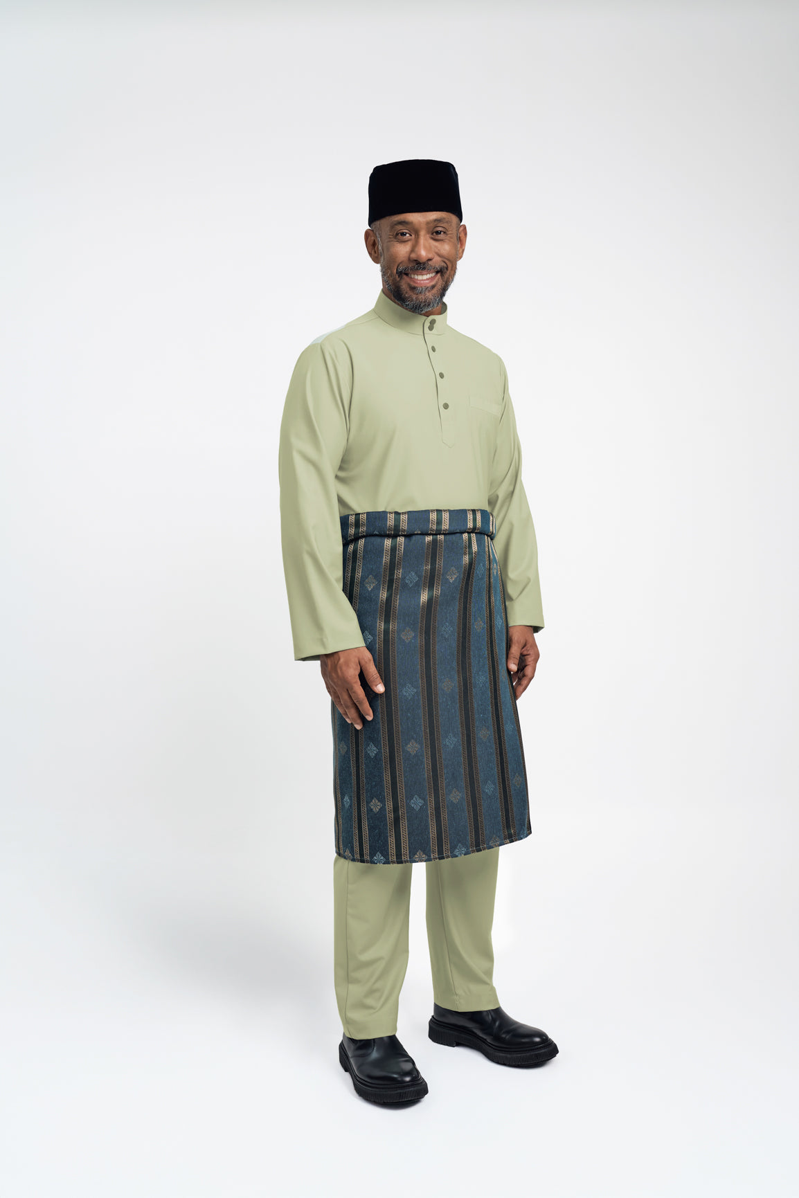 Patawali Modern Fit Baju Melayu Cekak Musang - Honeydew