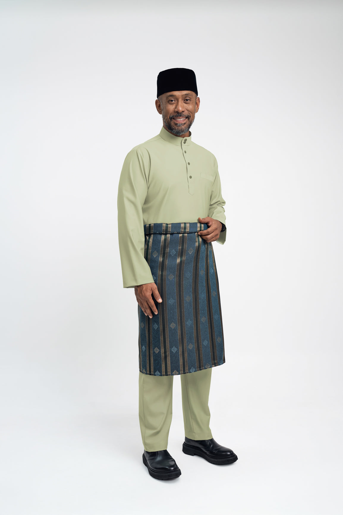 Patawali Modern Fit Baju Melayu Cekak Musang - Honeydew