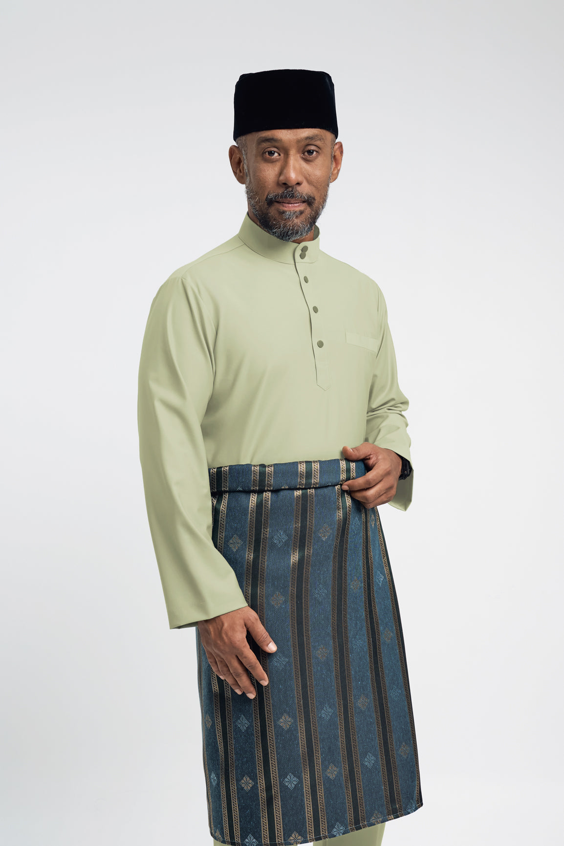 Patawali Modern Fit Baju Melayu Cekak Musang - Honeydew