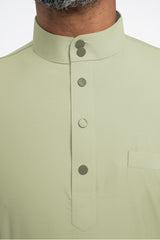 Patawali Modern Fit Baju Melayu Cekak Musang - Honeydew