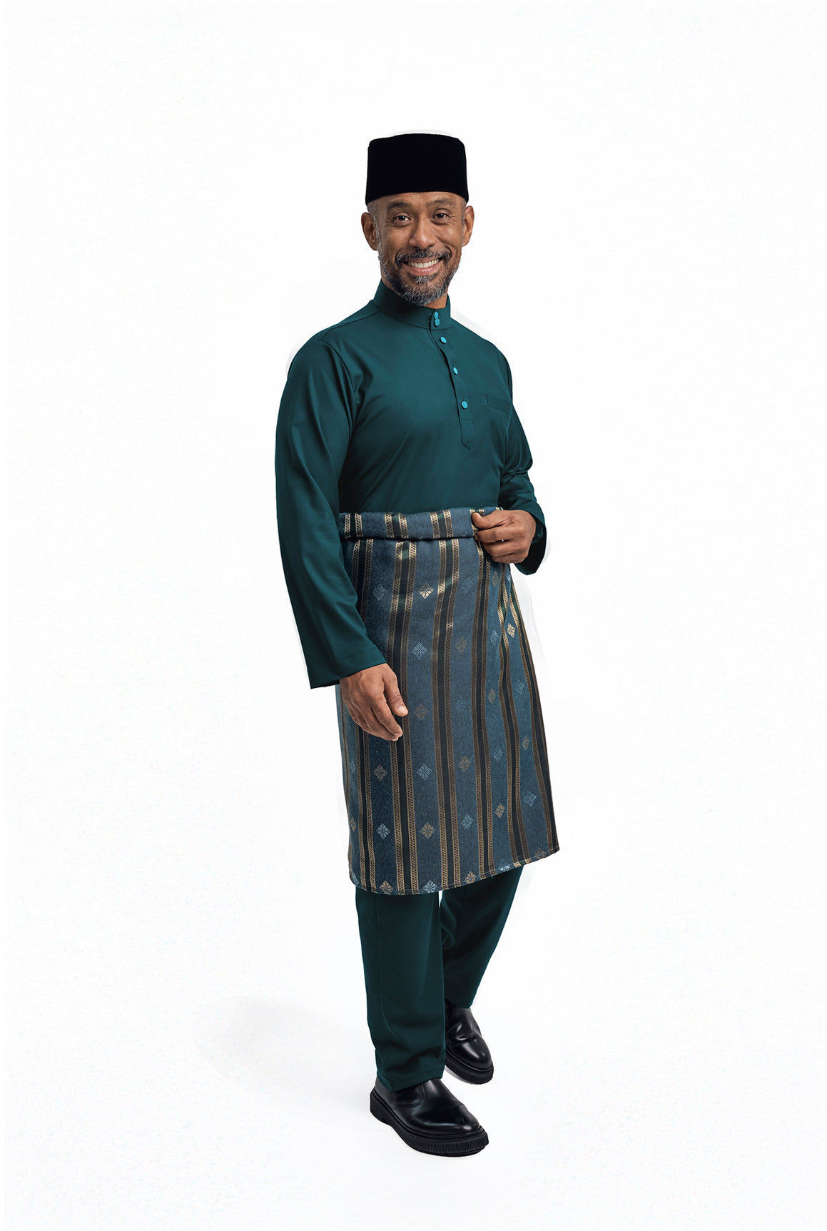 Patawali Modern Fit Baju Melayu Cekak Musang - Deep Teal