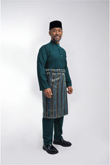 Patawali Modern Fit Baju Melayu Cekak Musang - Deep Teal
