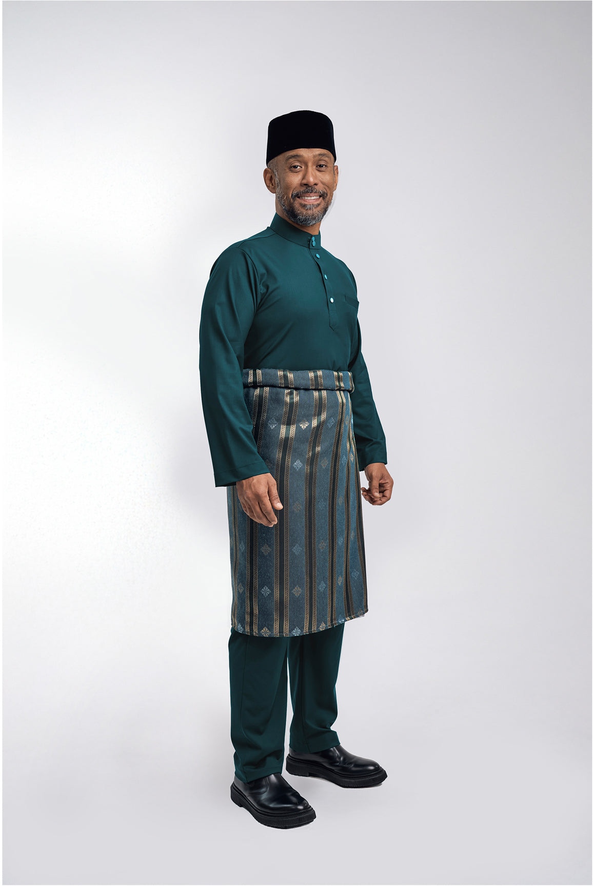 Patawali Modern Fit Baju Melayu Cekak Musang - Deep Teal