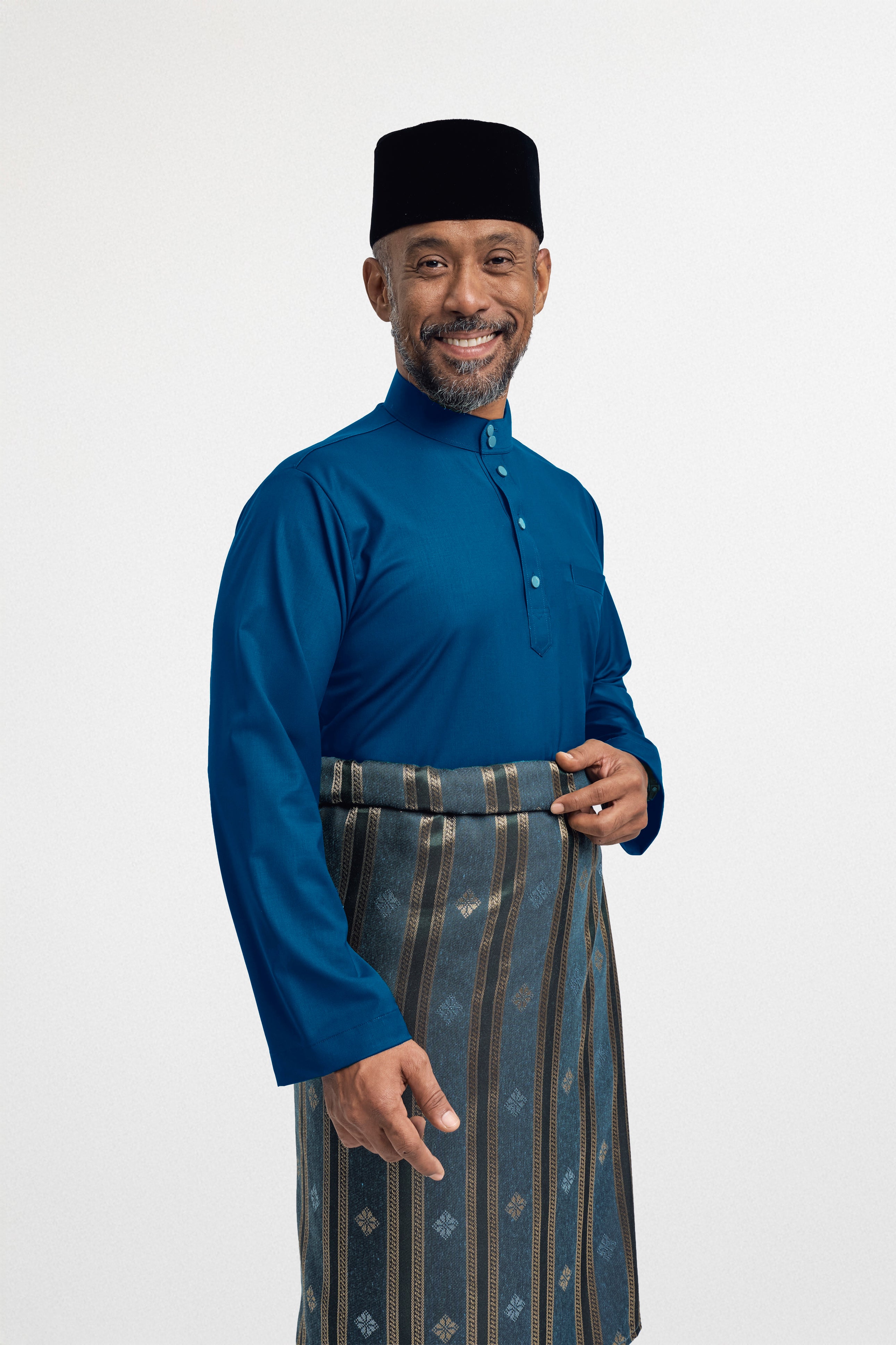 Patawali Modern Fit Baju Melayu Cekak Musang - Deep Teal