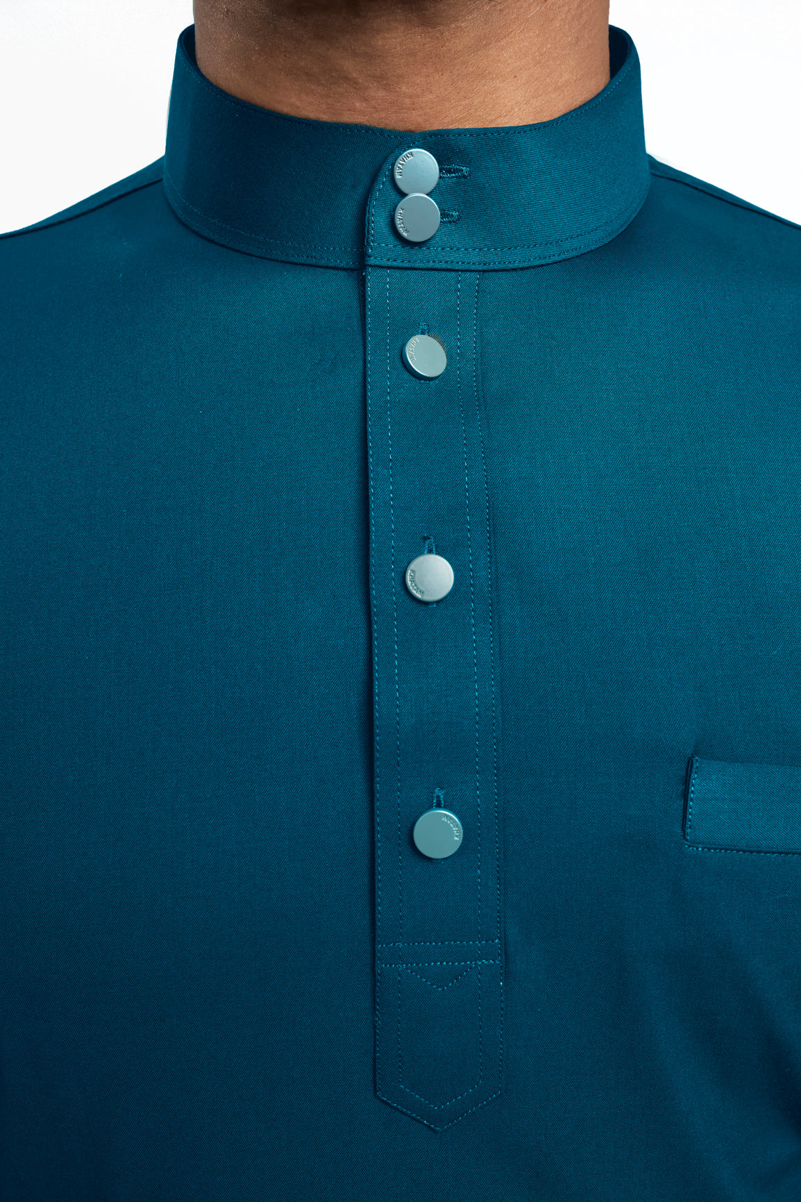 Patawali Modern Fit Baju Melayu Cekak Musang - Deep Teal